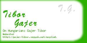 tibor gajer business card